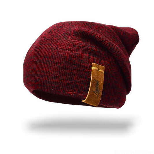 Pack | 2 Gorros De Invierno Burdeo y Coral Jaspeado