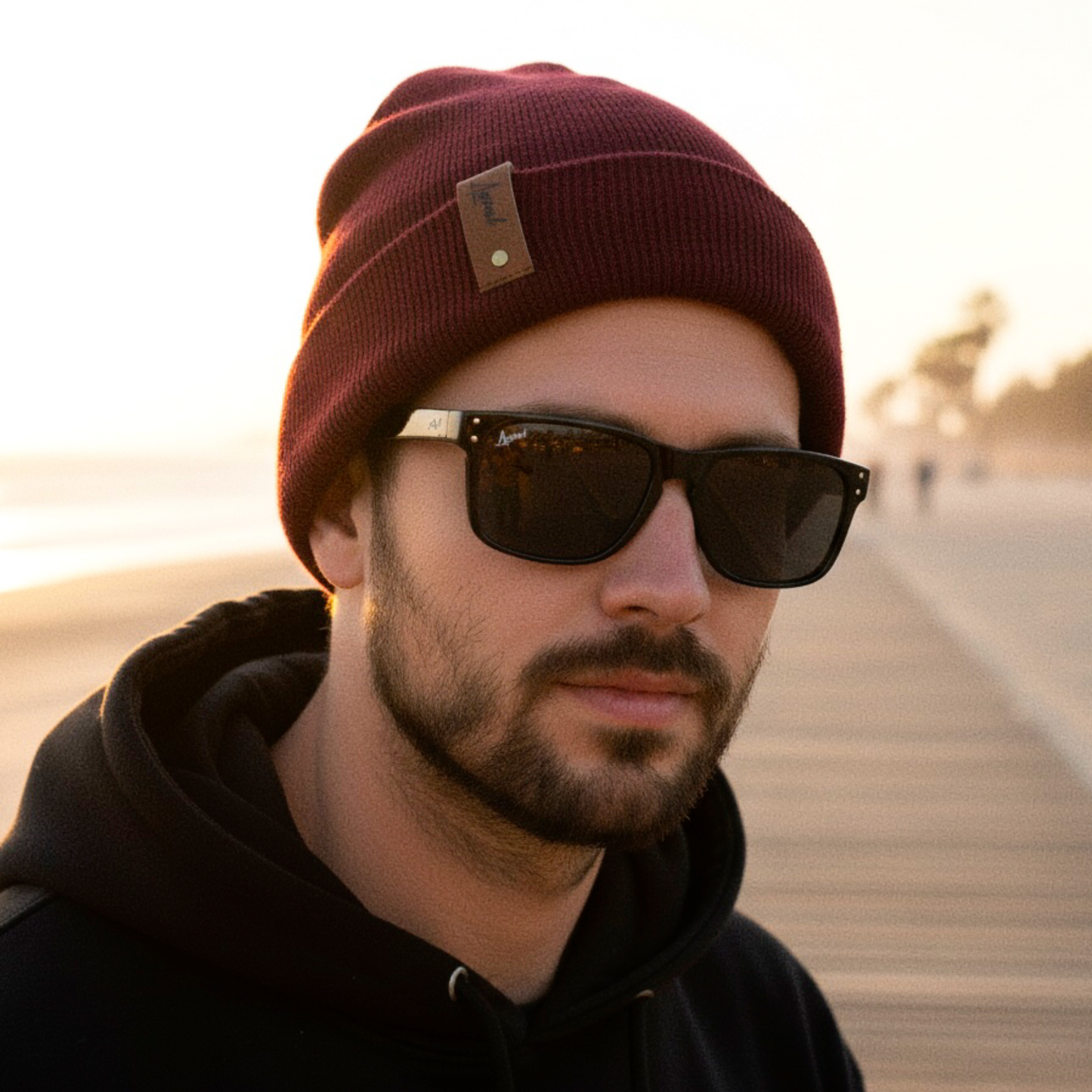 Pack Lente F413 Black + Beanie Morrigan Burdeo