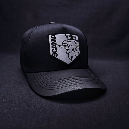 Pack | Jockey Scania Negro + Beanie Gris Oscuro Jaspeado