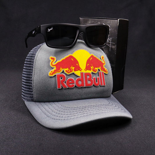 Pack Jockey RedBull Gris + Lente Furias Black Polarizado