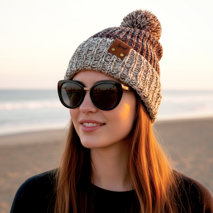 Pack Lente Azrael Norna Cat Print + Beanie Satuno Beige-Café