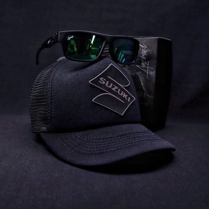 Pack Jockey Suzuki Negro + Lente de Sol Furias Polarizado