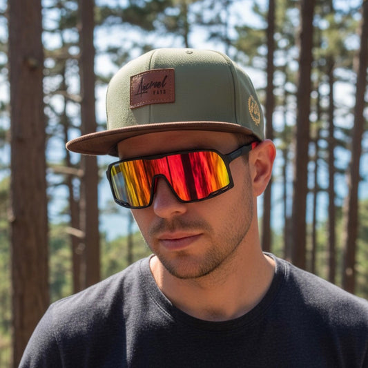 Pack Snapback Azrael Verde-Café + Lente de Sol