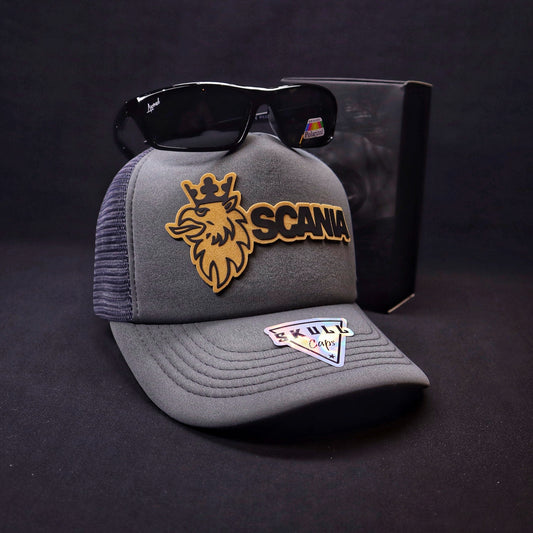 Pack Jockey Scania Gris + Lente Focalor Black Polarizado