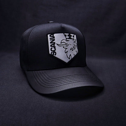 Pack | Jockey Scania Negro + Beanie Gris Oscuro Jaspeado