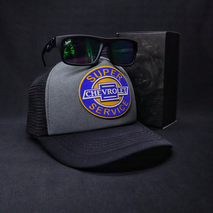 Pack Jockey Chevrolet Gris-Negro + Lente Furias Green Polarizado