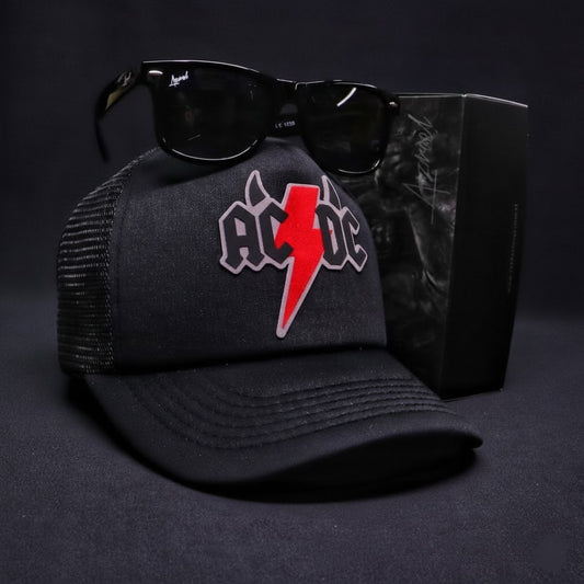 Pack Jockey Ac/Dc Negro + Lente Wayfarer Black Polarizado