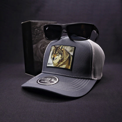 Pack | Jockey Wolf Gris-Blanco + Lente Furias Black Polarizado