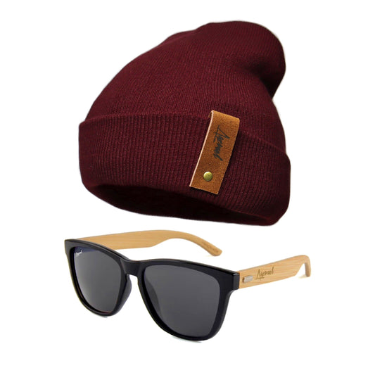 Pack Lente Vikernes Bambú + Gorro Invierno Burdeo
