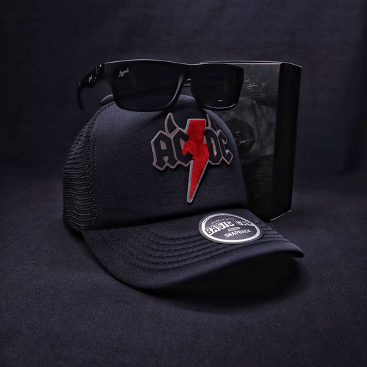 Pack | Jockey Ac/Dc Negro + Lente Furias Black Polarizado + Bandana