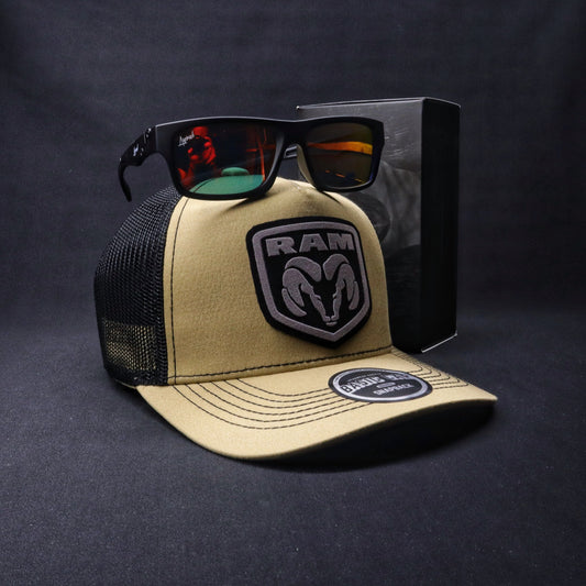 Pack Jockey Ram Beige Claro + Lente Furias Red Polarizado