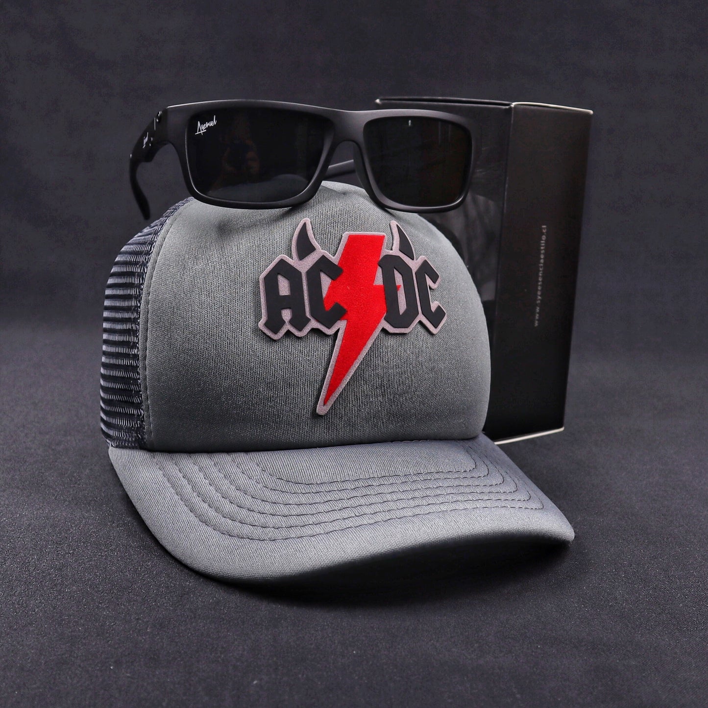 Pack Jockey Ac/DC Gris + Lente Furias Black Polarizado