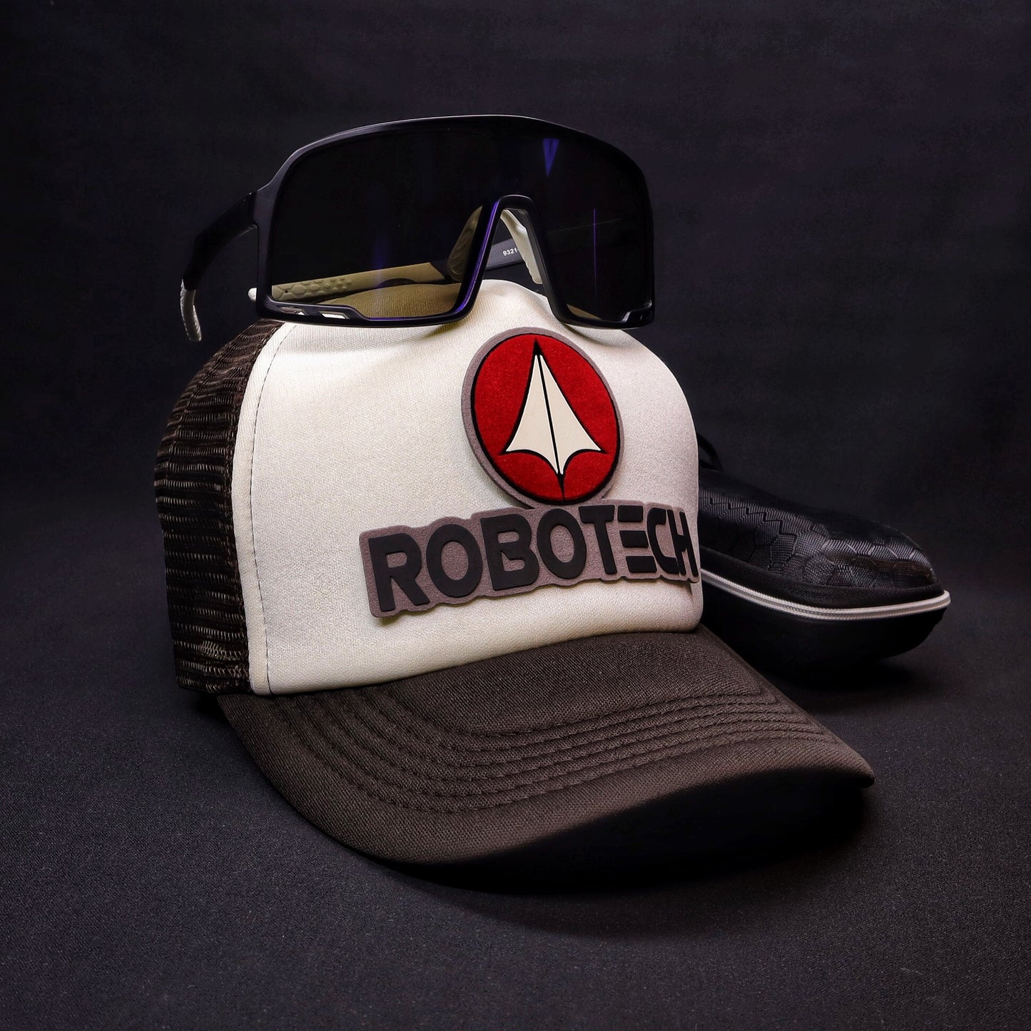 Pack Jockey Robotech Blanco-Café + Lente de Sol