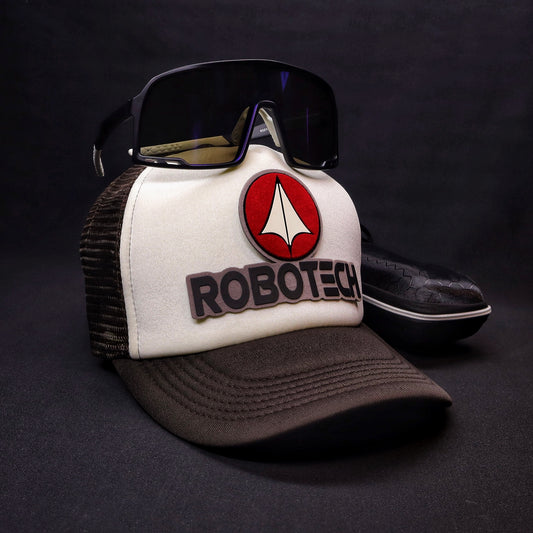 Pack Jockey Robotech Blanco-Café + Lente de Sol