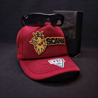 Pack Jockey Scania Burdeo + Lente Focalor Black Polarizado
