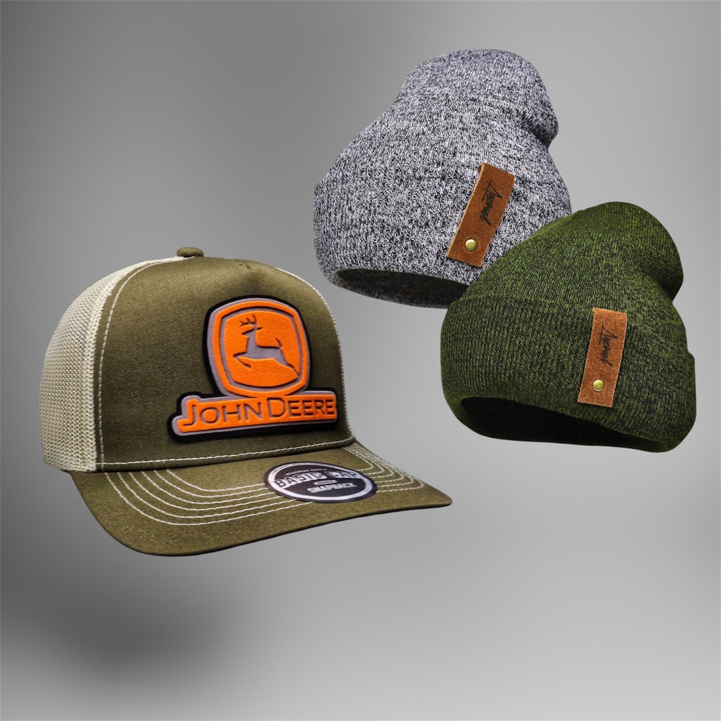Pack | Jockey JD Verde-Beige + 2 Gorritos de Invierno