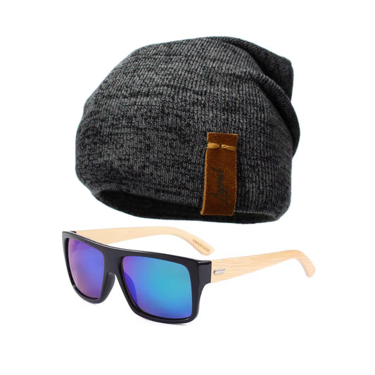 Pack Lente Saturno Blue-Green + Gorro Invierno Gris Oscuro