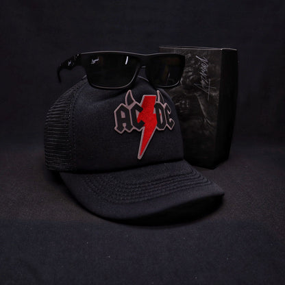 Pack | Jockey Ac/Dc Negro + Lente Furias Black Polarizado + Bandana