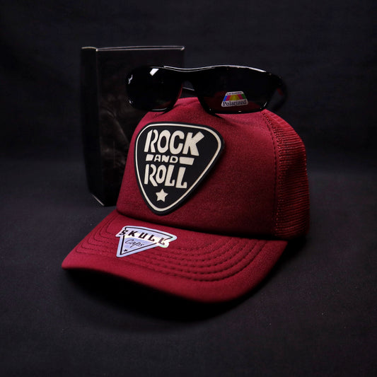 Pack Jockey Rock And Roll Burdeo + Lente Focalor Black Polarizado