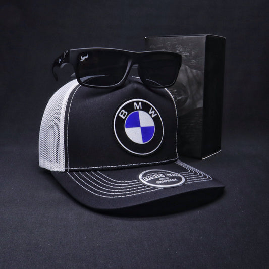 Pack Jockey BMW Negro-Blanco + Lente Furias Black Polarizado