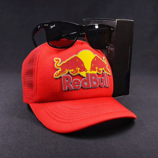 Pack Jockey RedBull Rojo + Lente Wayfarer Black Polarizado
