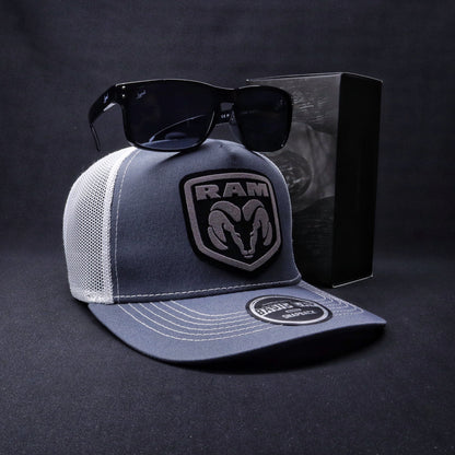 Pack Jockey Ram Gris Claro - Blanco + Lente Furias Black Polarizado