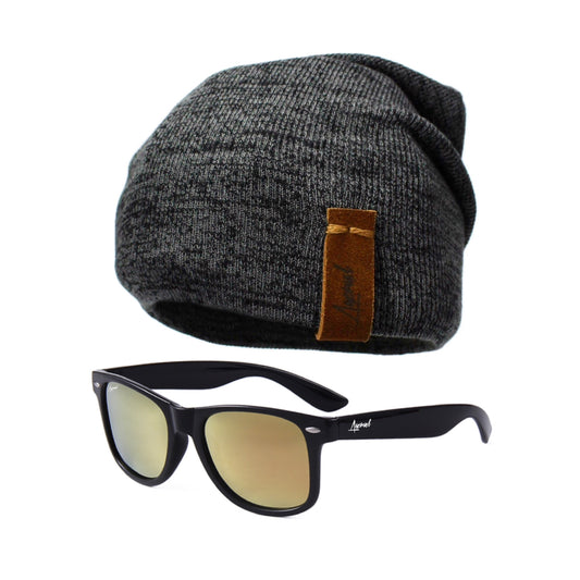 Pack Lente Wayfarer Polarizado + Gorro Invierno Vikernes Gris Oscuro