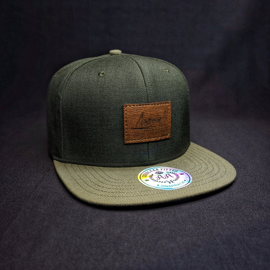 Pack Snapback Verde 2 Tonos + Lente de Sol Bambú