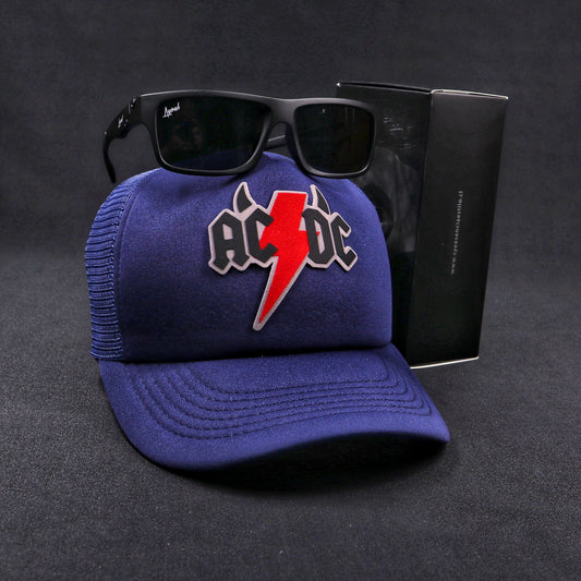 Pack Jockey Ac/DC Azul + Lente Furias Black Polarizado