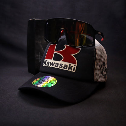 Pack Jockey Kawasaki + Lente Kronos Red