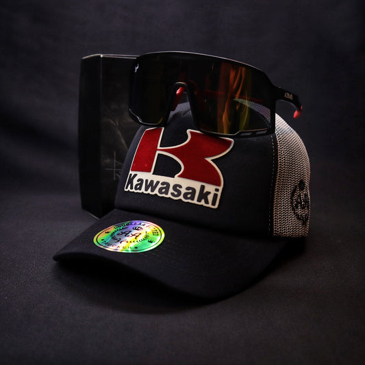 Pack Jockey Kawasaki + Lente Kronos Red