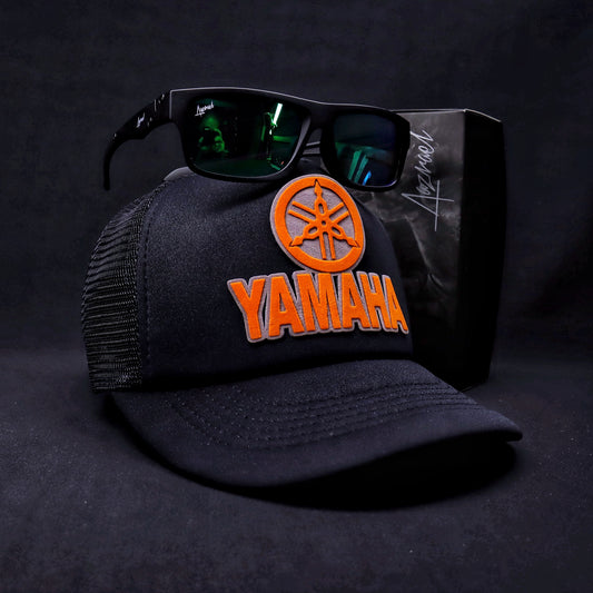 Pack Jockey Yamaha Negro + Lente de Sol Furias Polarizado