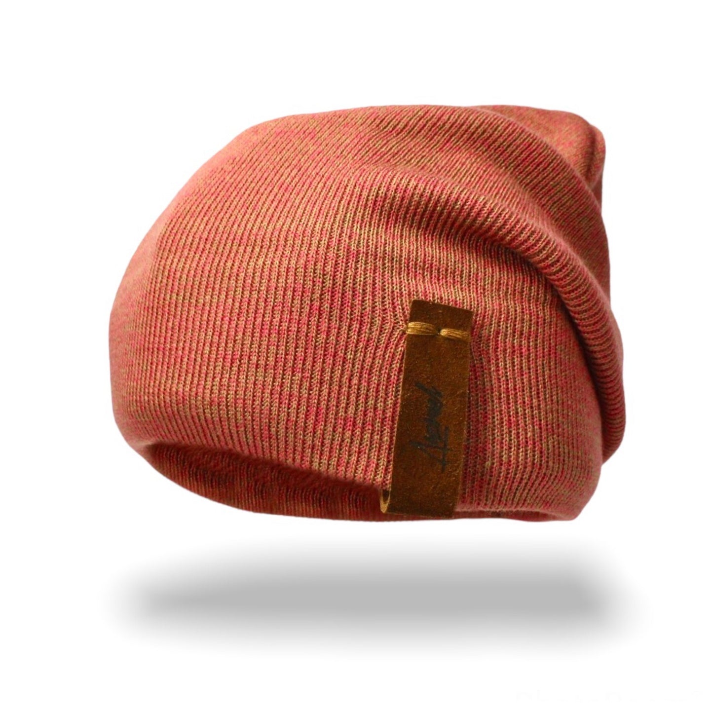 Pack | 2 Gorros De Invierno Burdeo y Coral Jaspeado