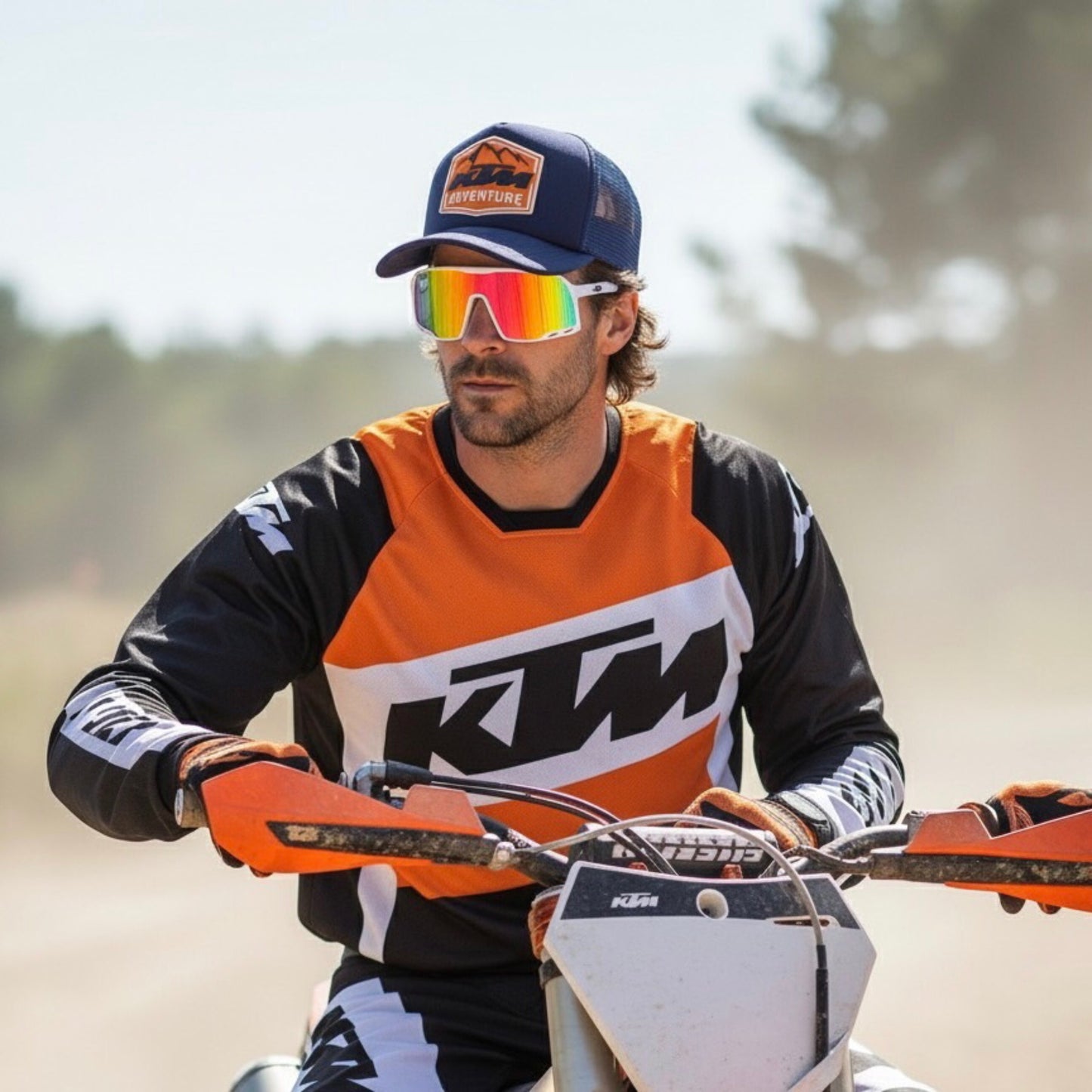 Pack Jockey KTM Azul + Lente Kronos White Tornasol