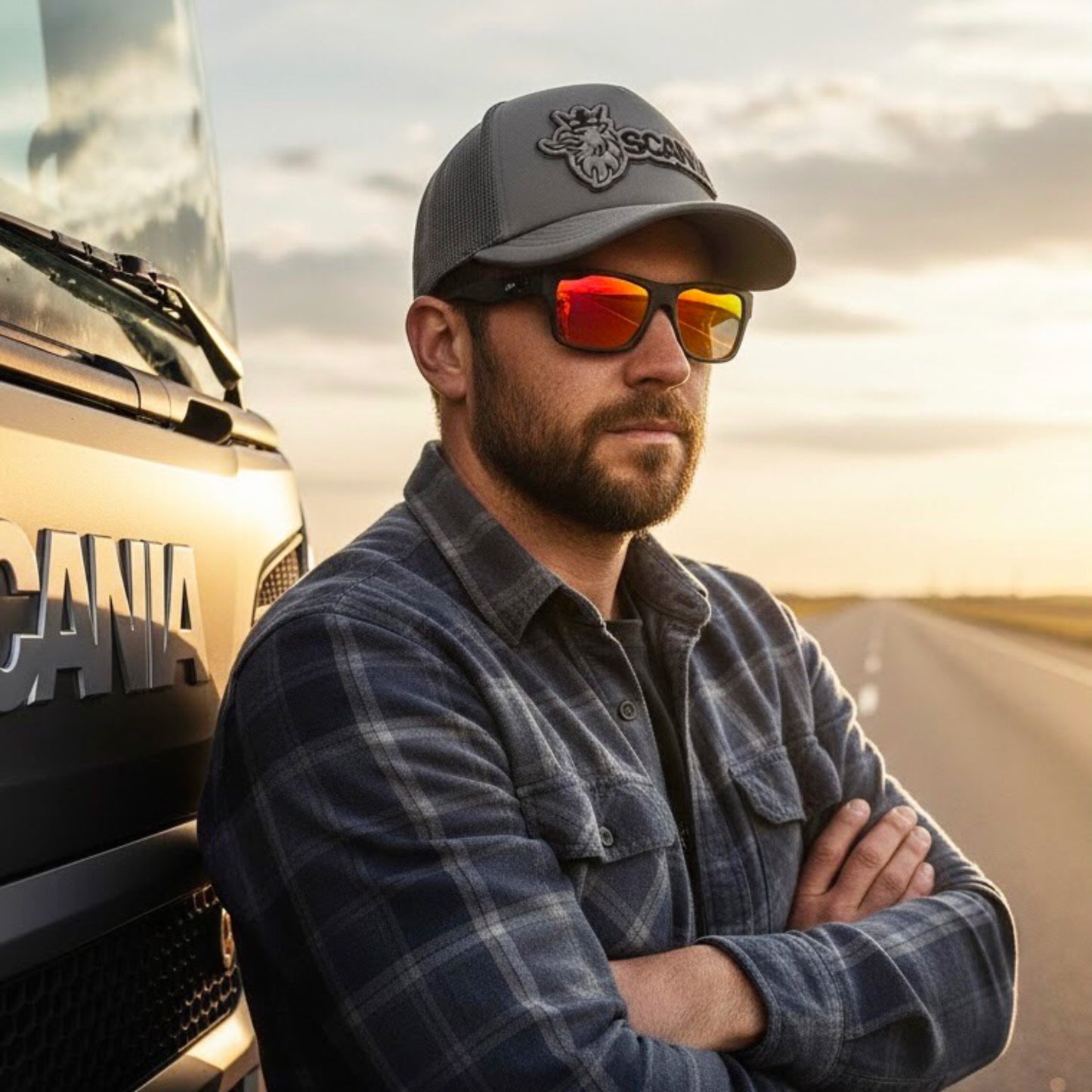 Pack Jockey Scania Gris + Lente Furias Red Polarizado