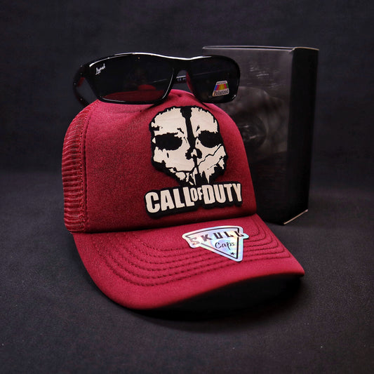 Pack Jockey Call Of Duty Burdeo + Lente Focalor Black Polarizado