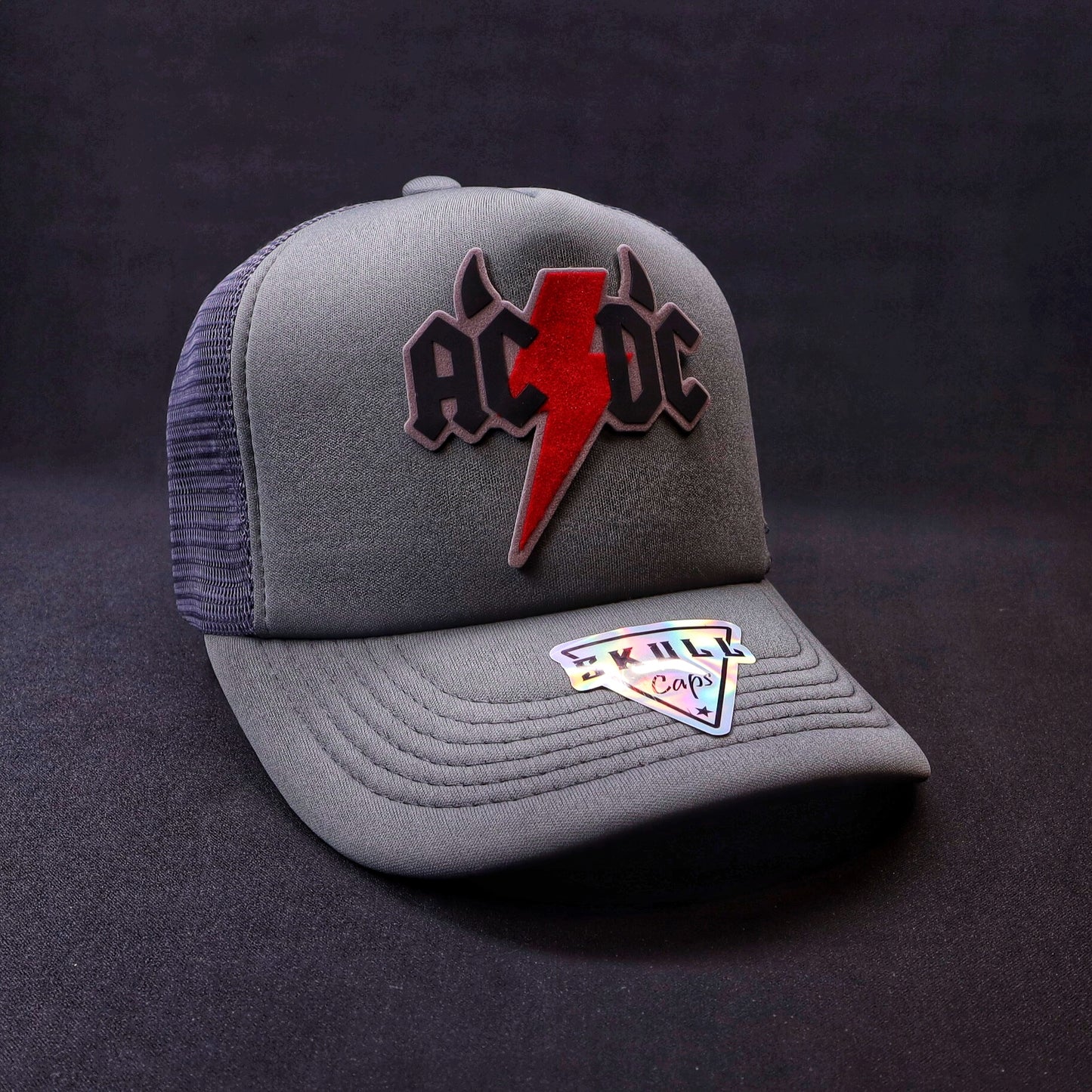 Pack Jockey Ac/Dc Gris + Lente Vulcano Black Polarizado