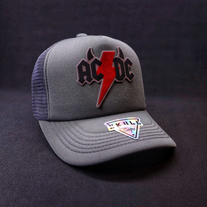Pack Jockey Ac/Dc Gris + Lente Vulcano Black Polarizado