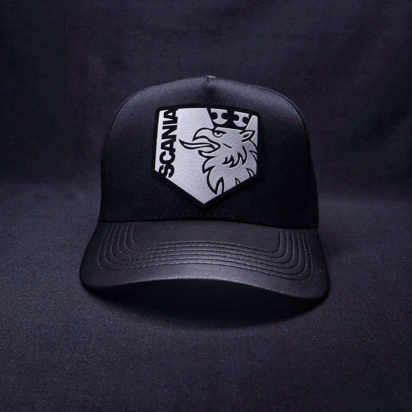 Pack | Jockey Scania Negro + Beanie Gris Oscuro Jaspeado