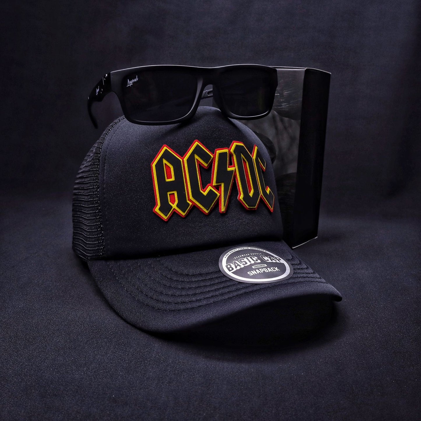 Pack | Jockey Ac/Dc Negro + Lente Furias Black Polarizado + Bandana