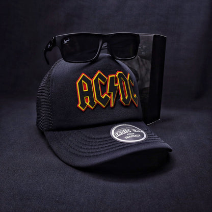 Pack | Jockey Ac/Dc Negro + Lente Furias Black Polarizado + Bandana