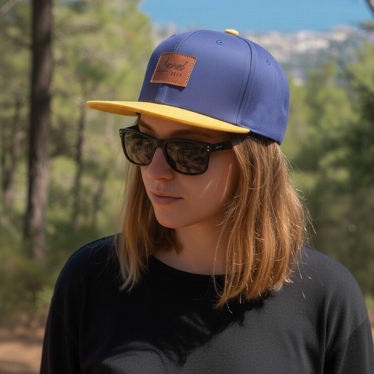 Pack Snapback Azrael Azul-Amarillo + Lente F413 Black