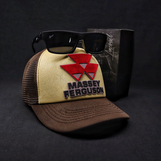Pack Jockey Massey Ferguson Beige-Café + Lente Furias Black Polarizado