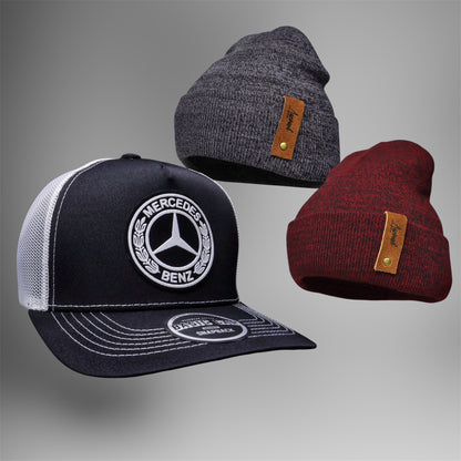Pack | 1 Jockey Mercedes Benz + 2 Gorros de Invierno