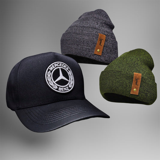 Pack 1 Jockey Mercedes Benz + 2 Gorros de Invierno