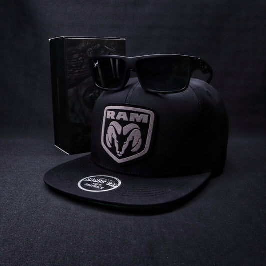 Pack Snapback Ram Negro + Lente Furias Black Polarizado