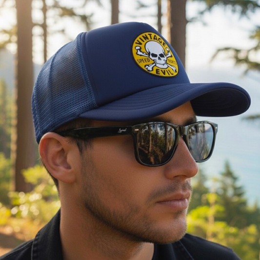 Pack Jockey Vintage Evil Azul + Lente Wayfarer Black Polarizado