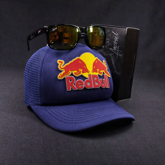Pack Jockey RedBull Azul + Lente F413 Yellow