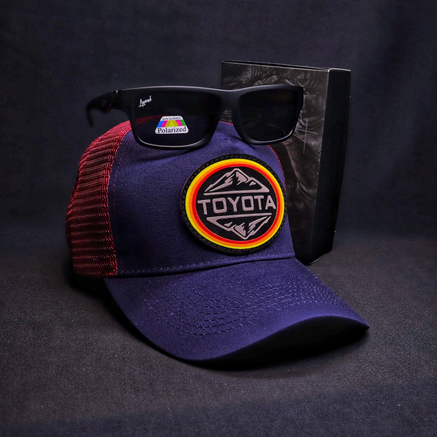 Pack Jockey Toyota Azul-Burdeo + Lente Furias Black Polarizado