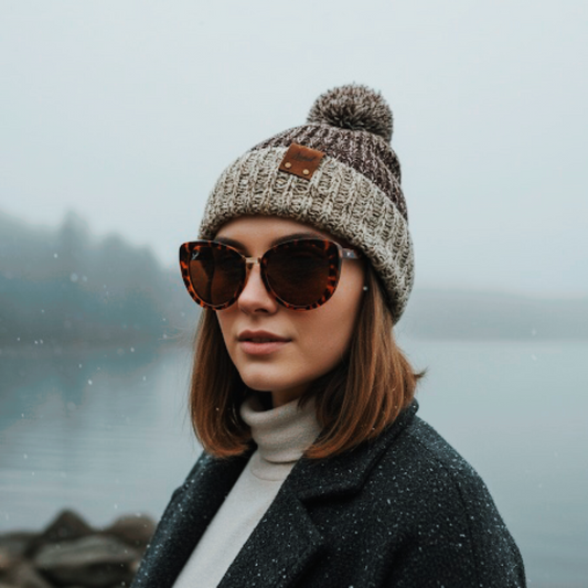 Gorro de Invierno Saturno Café-Beige